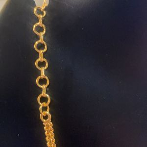 Hand Made One Gram Gold Necklaces Jwellary.18 Inches .wholesale Price U Never Seen