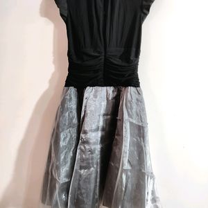 Women  Black And Grey Dress | Bust 36 | Waist 34 |