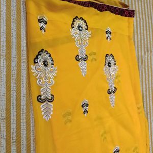 Beautiful Yellow Saree