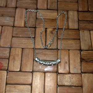 Silver Oxidized Hasuli Chain Neck Piece