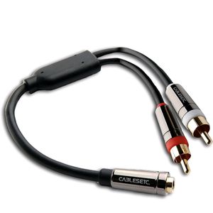 3.5 Mm Stereo Female To 2 RCA Analogue Male