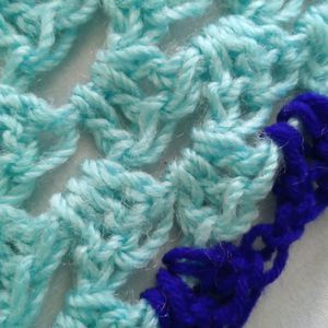 Blue Crochet Bandana Hair Accessory