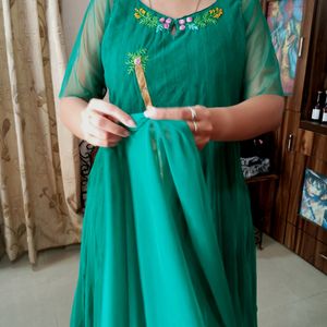 Dark Green Kurta Dupatta Set