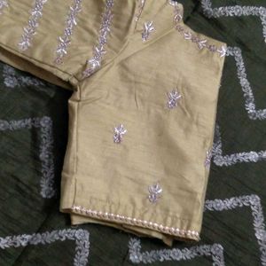 Olive Green Silk Saree