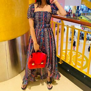 Fit And Flare Dress Multicoloured