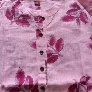 Pink Cotton Kurti