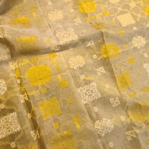 100% Pure Kadhua Banarasi Silk Kora