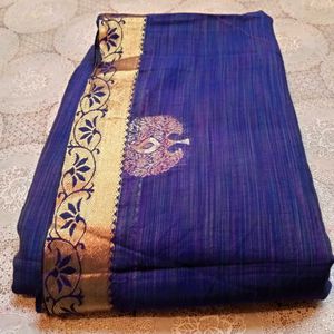 Blue Banarasi Silk Saree