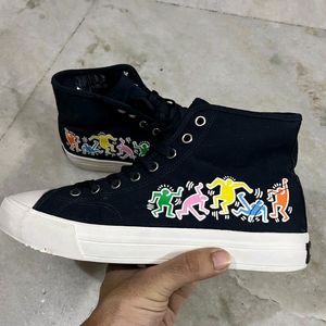 H&M KEITH HARING HIGH TOP SNEAKERS