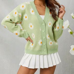 Green Floral Cardigan