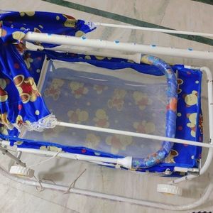 Blue Cradle Jhula For Baby New Born To 8 Month