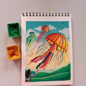 Kite Painting On A5 Sheet