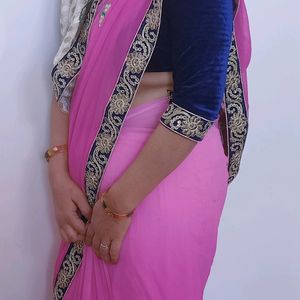 Pink Pach Saree