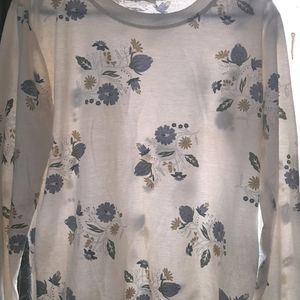 White Floral Sweatshirt