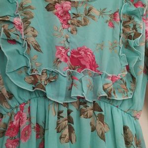 Sea Green Western Dress