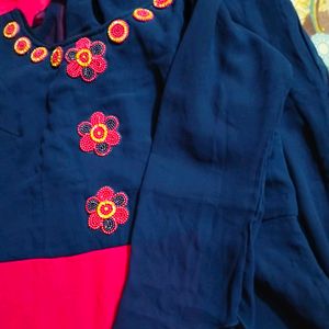 Frock style Kurta/ A Line Kurta/ Gown