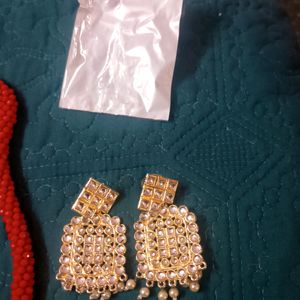 COMBO OF NECK PIECE & EARRINGS. .