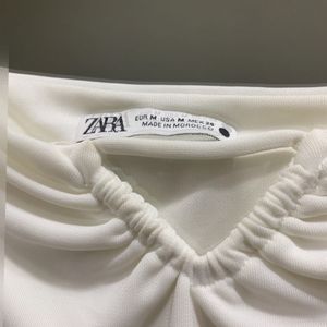 Zara White Long sleeve Top