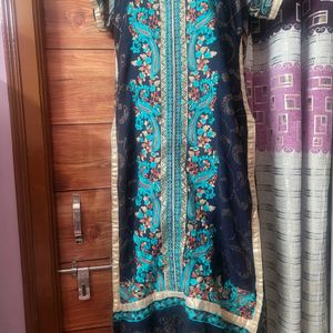 Pakistani Kurti With Beautiful Full Embroidery.