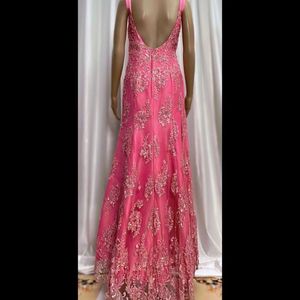 Pink embellished gown