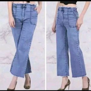 Women Cargo Blue Jeans..