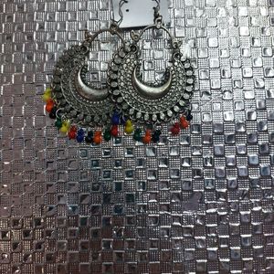 Silver oxidized earings