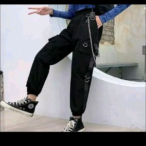Black Trouser Jeans With Chain