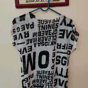 Women White Printed Top