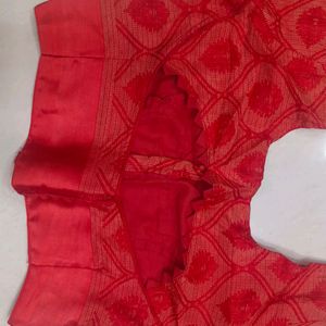 RED&BLACK Saree With Blouse