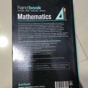 Arihant Mathematics Handbook For Class 11, 12, JEE