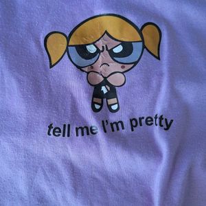 Powerpuff Girls Bubbles Oversized Crop Top