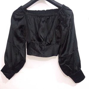 Fancy Black Crop Top