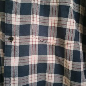 Blue check casual shirt