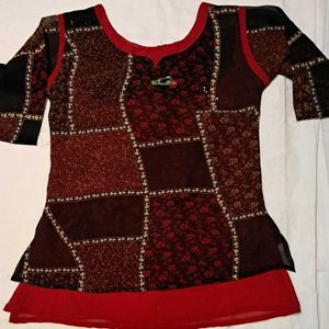 New Print Sharara with Short Kurti (3-4 Years)