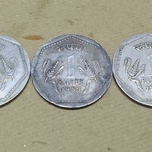 Rare 1 Rupees Old 3 Defferent Mint