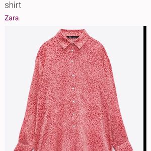 Zara Silk Animal Print Shirt 👕