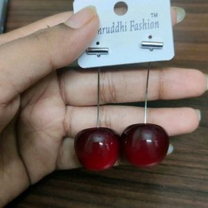 Trending Korean Cherry Earrings 🍒