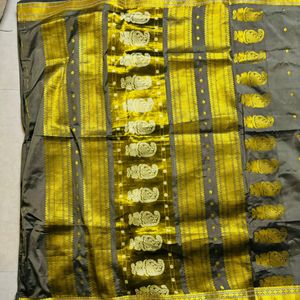 Golden Jari Saree