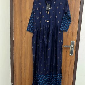 Navy Blue Anarkali Kurta For Women