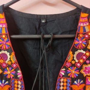 Beautiful Multi-coloured Embroidery Ethnic Jacket