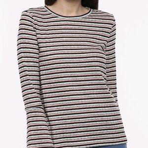 Pink & Black Stripped Knitted Top Women