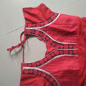 Red ANARKALI Dress