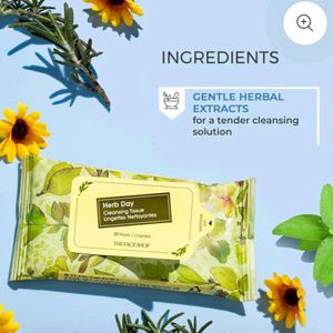 Herb Day Cleansing Tissue 20 Wipes