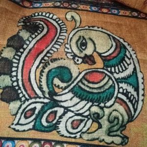 Kalamkari print saree