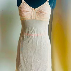 Baby Pink Slip In Chanderi And Luscious Lace