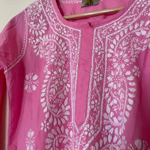 Chikankari Short Kurti