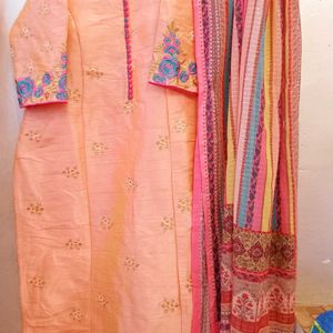 Ethnic Suit With Dupatta