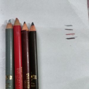 Lipliner Cum Eyeliner Pencil 4 Pc