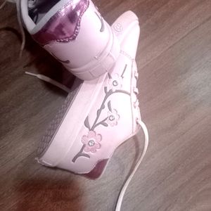 Pink Flower Shoes