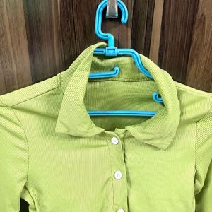 New Urbanic Green Corset Collared Top